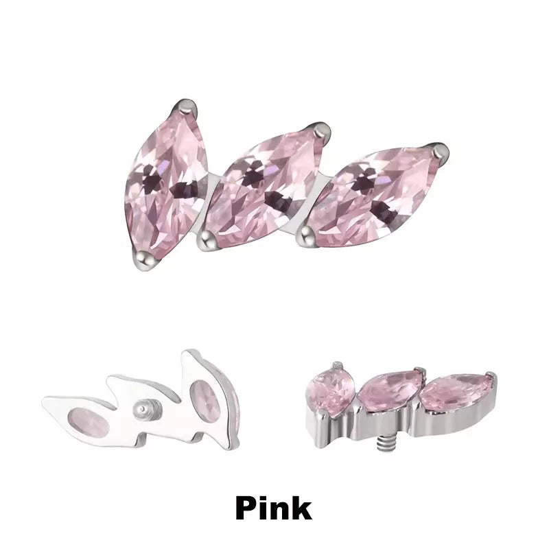 Titanring-Spitzen 3-Zinken Gebogener Fächer