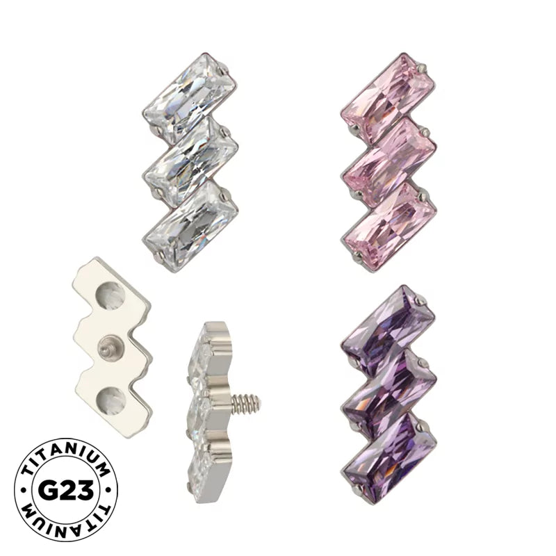 Titanring-Spitzen 3 Rechteckige Fassung