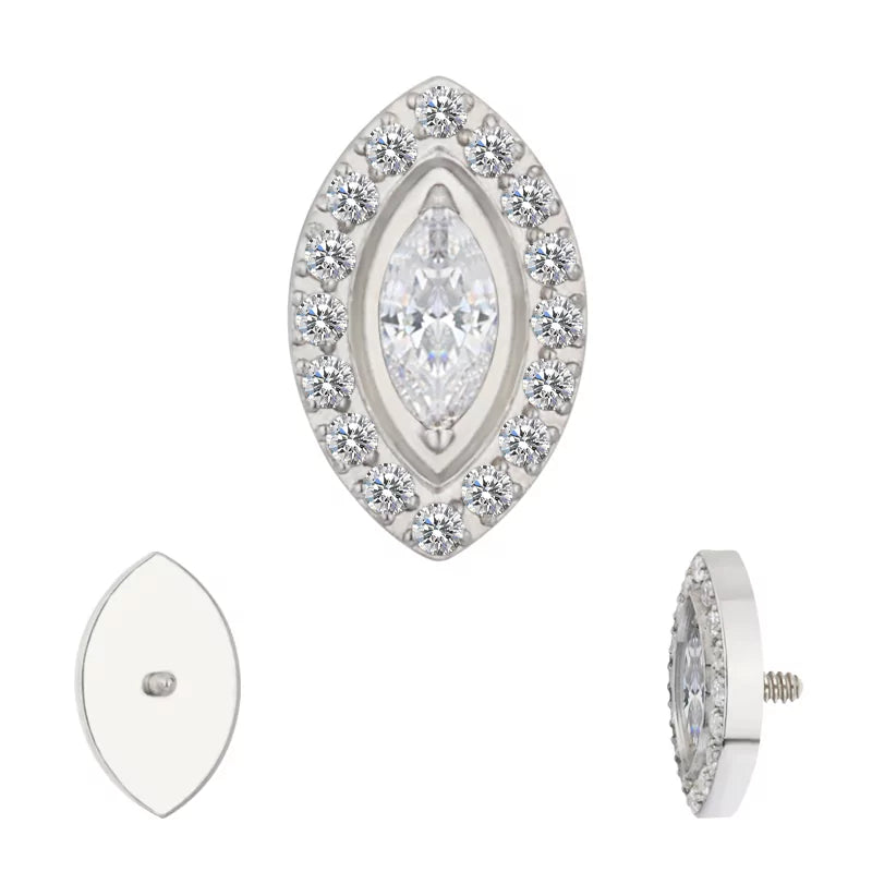 Titanring-Spitzen mit Marquise-Fassung