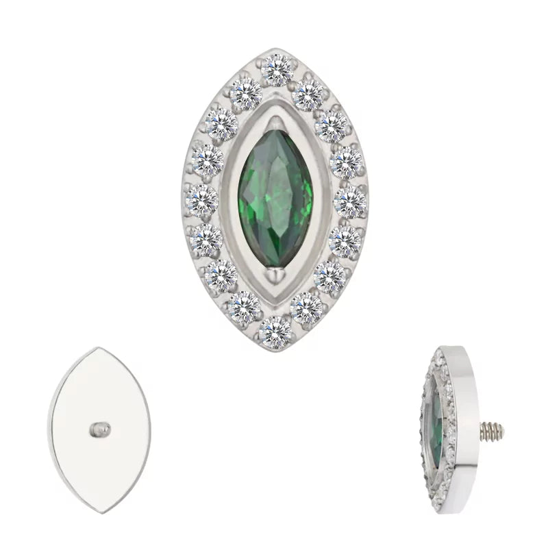 Titanring-Spitzen mit Marquise-Fassung