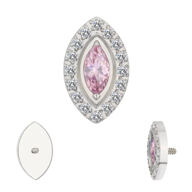 Titanring-Spitzen mit Marquise-Fassung