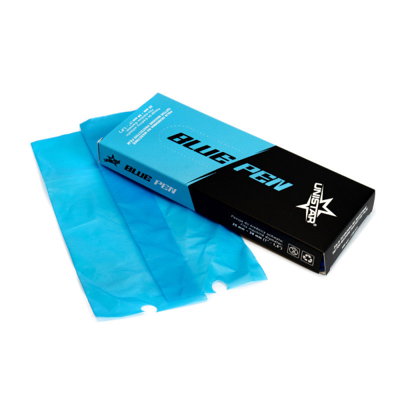Unistar Blue Pen Protective Film for Tattoo Machines 100pcs - BVShop