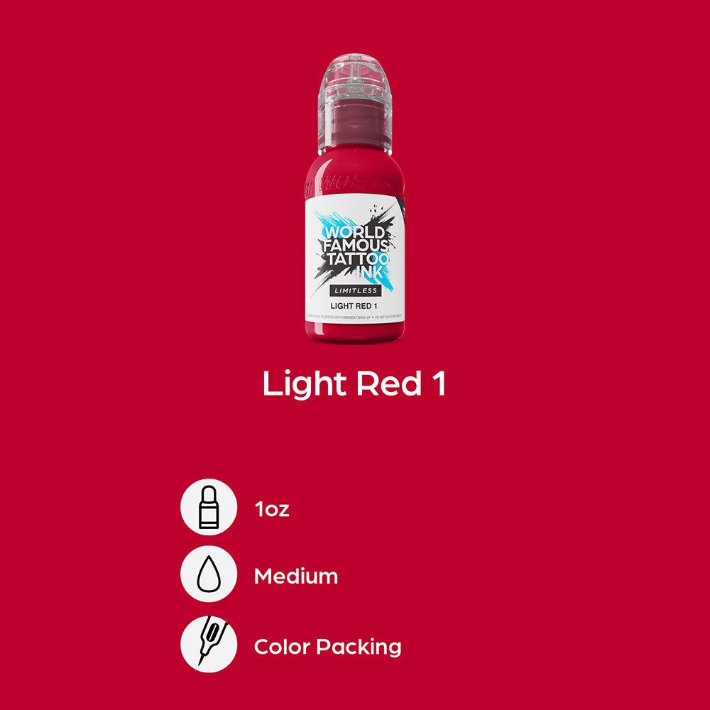 World Famous Limitless Tattoo Ink Light Red 1 30ml - BVShop