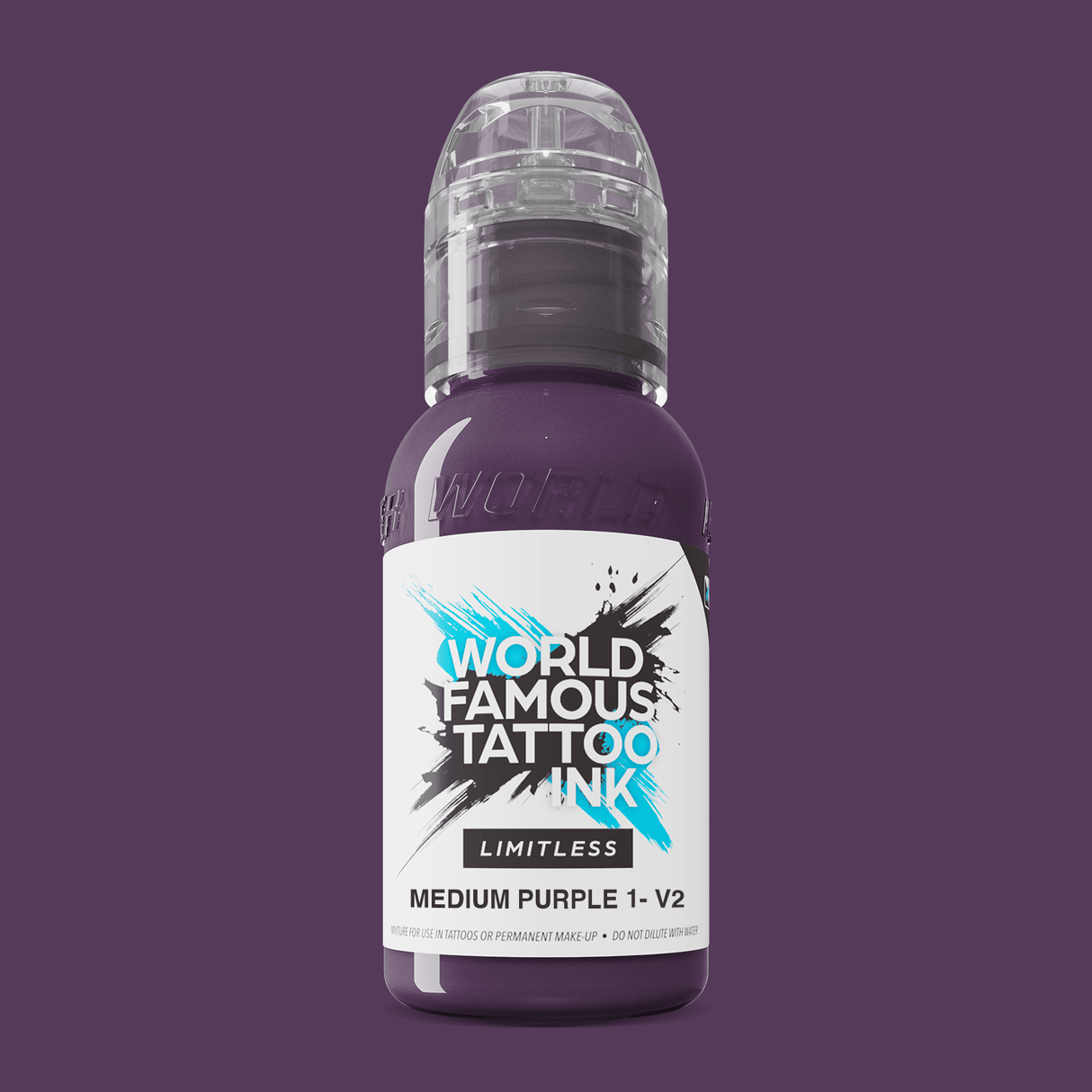 World Famous Limitless Tattoo Ink Medium Purple 1 v2 30ml - BVShop