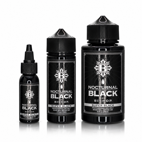 Nocturnal By Bishop Super Black 30ml, 118ml, 295ml — Vergleich der Flaschengrößen