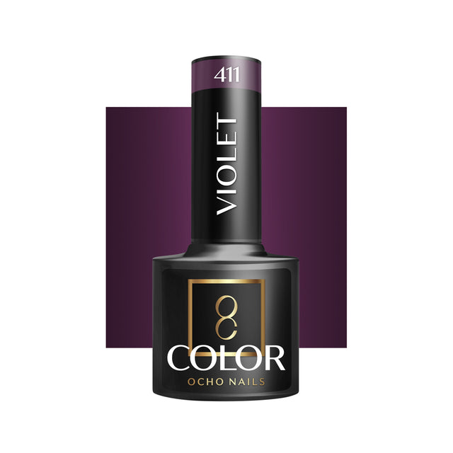 OCHO NAILS Hybrid nail polish violet 411 -5 g - BVShop