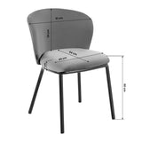 4RICO Linea grey chair dimensions for salon furniture setup