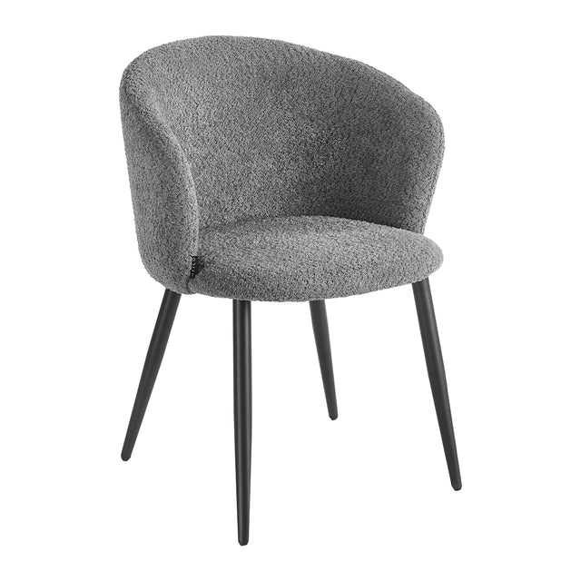 4RICO Verso grey sherpa lounge chair front view