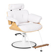 Gabbiano Florence white hairdressing chair with white round base