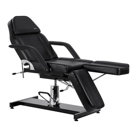 Sillon 210 salon chair with split footrest and black upholstery
