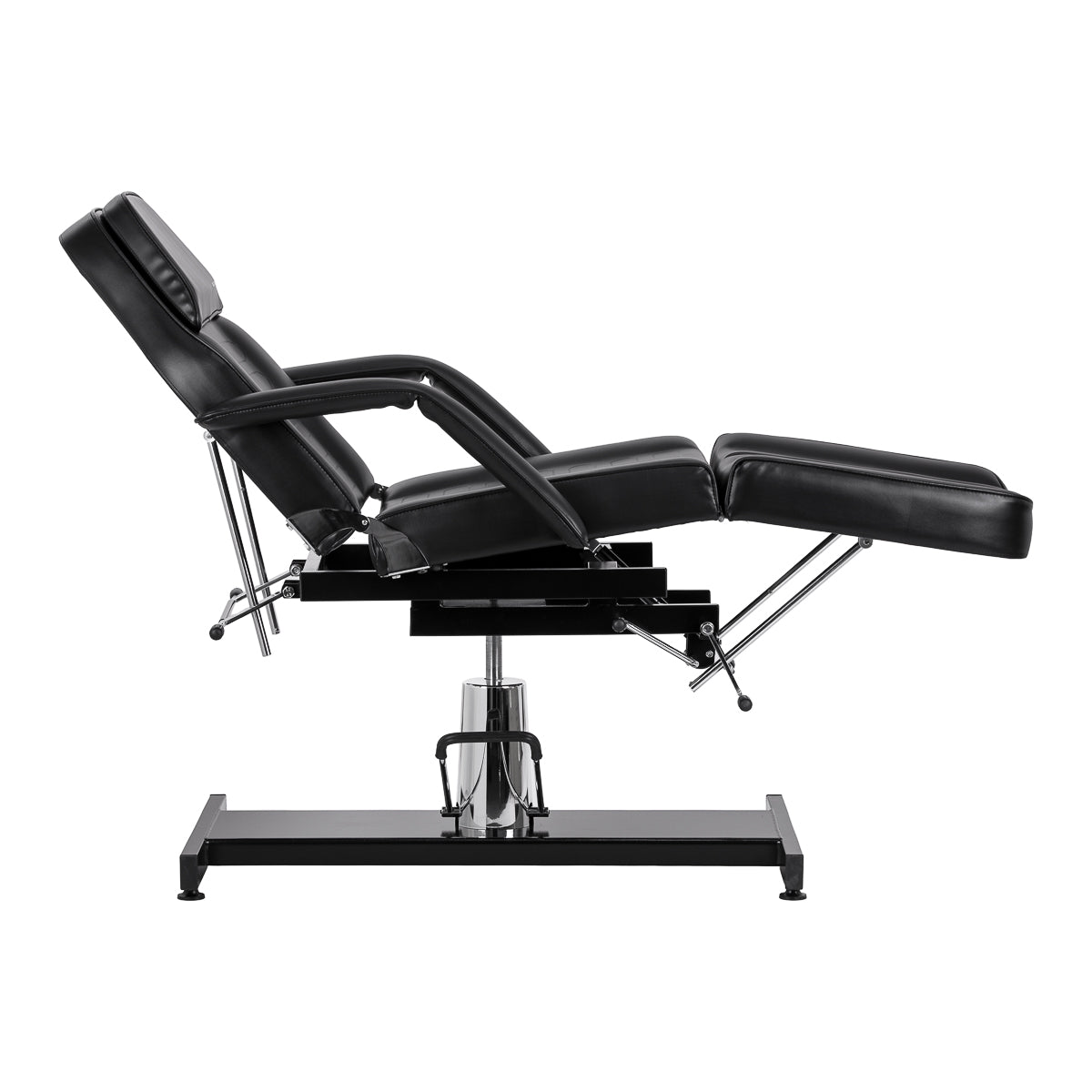 Sillon hydraulic salon chair with removable armrests in black