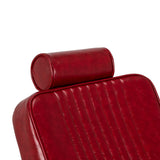 Gabbiano Royal X barber chair red upholstery chrome base