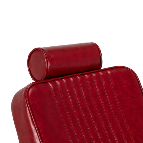 Gabbiano Royal X barber chair red upholstery chrome base