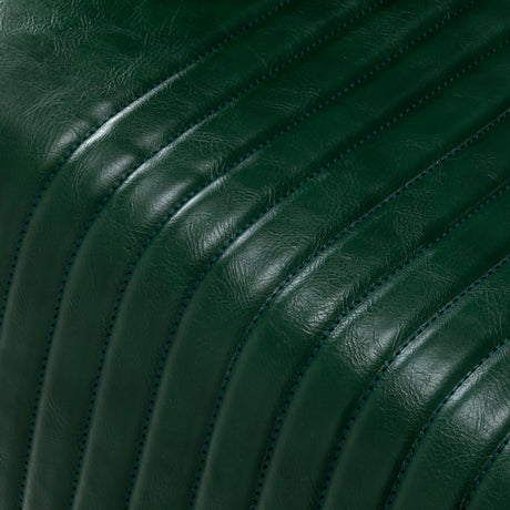 Green Gabbiano Royal X barber chair with padded backrest and armrests, featuring adjustable headrest for barbershop use.