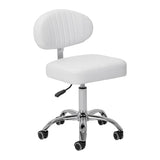Giovanni Y08 white cosmetic stool with backrest for beauty salons
