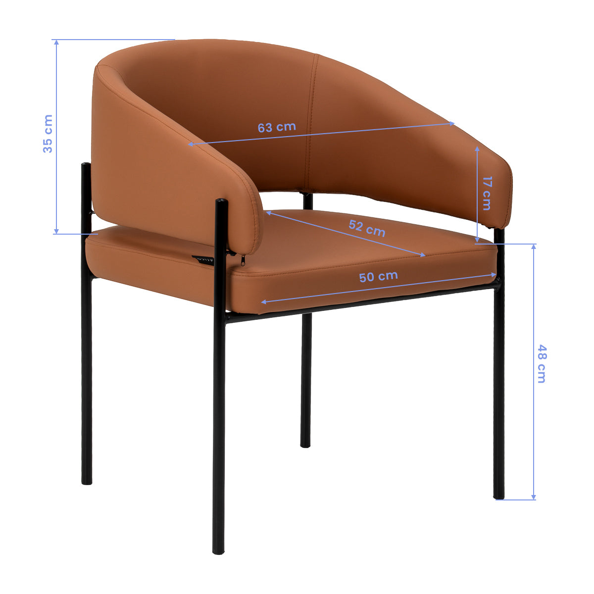 4RICO Novo brown reception chair dimensions and design