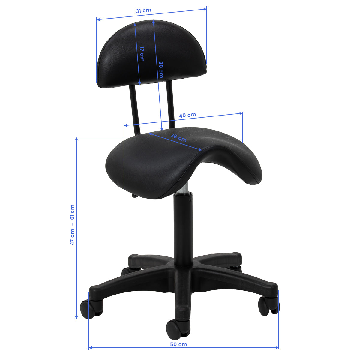 Ergonomischer ACTIVESHOP 6001 Kosmetikhocker für professionelle Salons