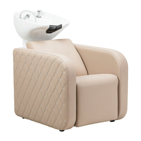 Gabbiano Sylvia Plus Elektrische Friseurwaschanlage Mit Massage – Beige · Gesamtansicht