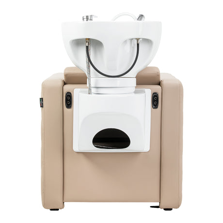Gabbiano Sylvia Plus Elektrische Friseurwaschanlage Mit Massage – Beige · Rückansicht