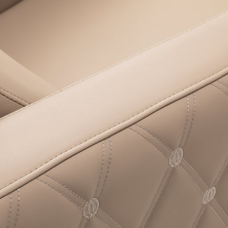 Gabbiano Sylvia Plus Elektrische Friseurwaschanlage Mit Massage – Beige · Polsternahtdetail