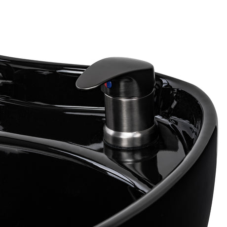 Gabbiano Ines Elektrische Friseurwaschanlage Mit Massage – Schwarz · Mischbatterie