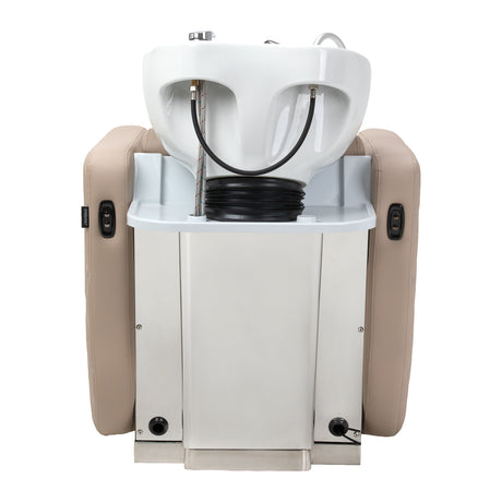 Gabbiano Ines Elektrische Friseurwaschanlage Mit Massage – Beige · Rückansicht