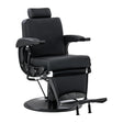 Gabbiano Continental Barberstuhl Mit Massage – Schwarz · Gesamtansicht
