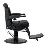 Gabbiano Continental Barberstuhl Mit Massage – Schwarz · Seitenansicht