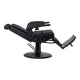 Gabbiano Continental Barberstuhl Mit Massage – Schwarz · Zurückgelehnte Position