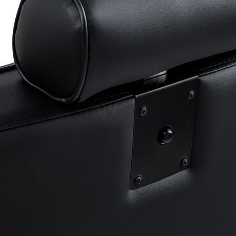 Gabbiano Continental Barberstuhl Mit Massage – Schwarz · Rückwanddetail