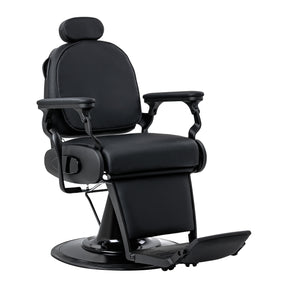 Gabbiano Francesco Barberstuhl Mit Massage – Schwarz, Schwarze Basis · Gesamtansicht