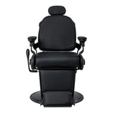 Gabbiano Francesco Barberstuhl Mit Massage – Schwarz, Schwarze Basis · Vorderansicht