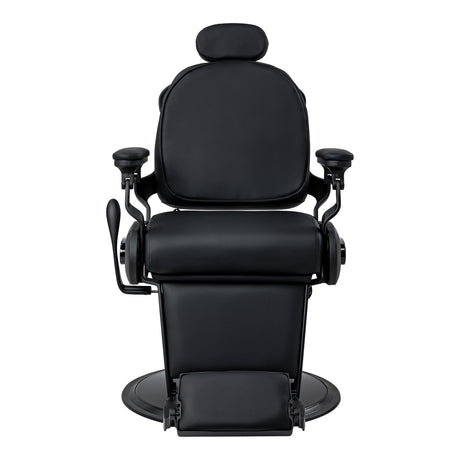 Gabbiano Francesco Barberstuhl Mit Massage – Schwarz, Schwarze Basis · Vorderansicht