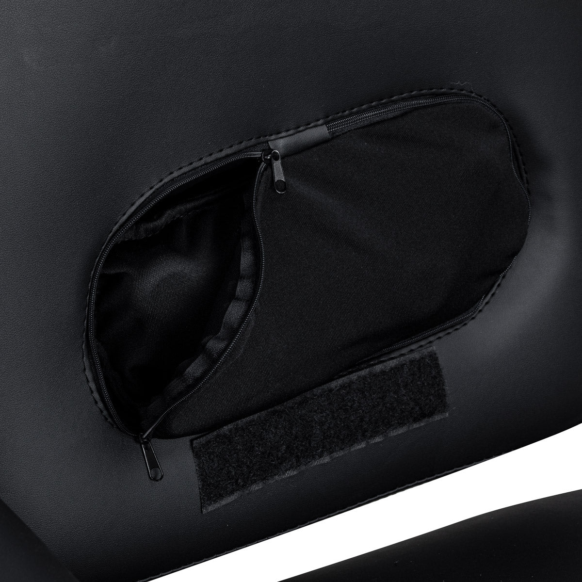 Gabbiano Francesco Barberstuhl Mit Massage – Schwarz, Schwarze Basis · Rückwanddetail
