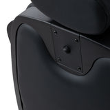 Gabbiano Francesco Barberstuhl Mit Massage – Schwarz, Schwarze Basis · Rückwanddetail