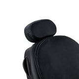 Gabbiano Francesco Barberstuhl Mit Massage – Schwarz, Schwarze Basis · Kopfstütze