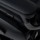 Gabbiano Francesco Barberstuhl Mit Massage – Schwarz, Schwarze Basis · Sitzdetail