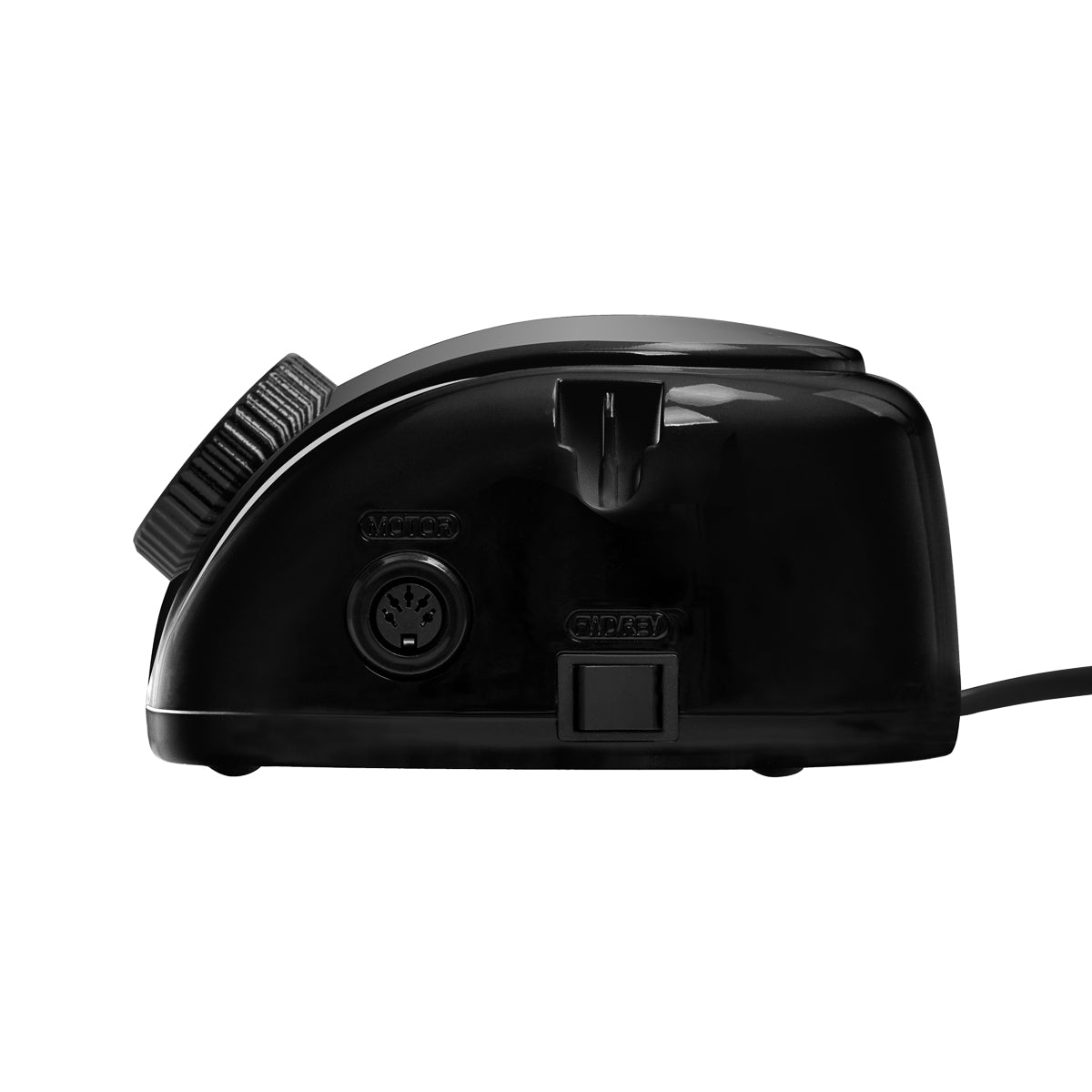 EXO Futura Nagelfräser 65W – Schwarz · Anschlussbuchsen