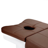 Gabbiano Head Spa 017 hair washing bed in brown, featuring a padded surface and adjustable design for comfortable hair washing.