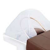 Gabbiano Head Spa 017 hair washing bed in brown with padded cushion and ergonomic design for comfortable hair treatments.