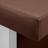 Gabbiano Head Spa 017 hair washing bed in brown with padded cushion and adjustable headrest for comfortable hair washing.