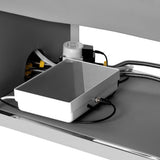 Gabbiano Head Spa 017 hair washing bed in grey with cushioned surface and adjustable headrest, designed for comfortable hair treatments.