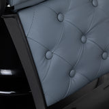 Gabbiano Barber's Chair Gabbiano Francesco Graphite with black base, second class, featuring padded seat and adjustable height.