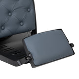 Barber's chair Gabbiano Francesco Graphite with black base, second class, featuring padded seat and adjustable back for barber shops.