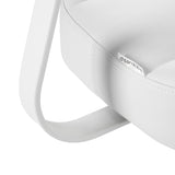 Azzurro 156-F snow-white synthetic leather seat and backrest detail