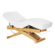 Sillon Siesta Elektrische SPA-Liege – Weiß, Hellbraunes Untergestell · Gesamtansicht