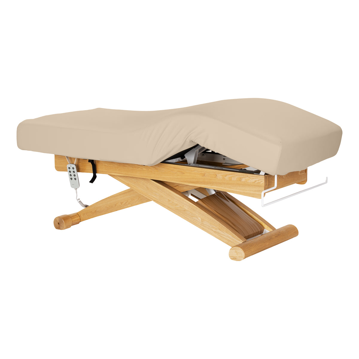 Sillon Siesta Elektrische SPA-Liege – Beige, Hellbraunes Untergestell · Gesamtansicht
