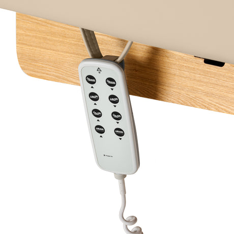 Sillon Siesta Elektrische SPA-Liege – Beige, Hellbraunes Untergestell · Fernbedienung