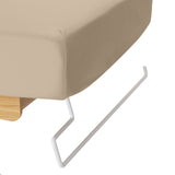 Sillon Siesta Elektrische SPA-Liege – Beige, Hellbraunes Untergestell · Handtuchhalter