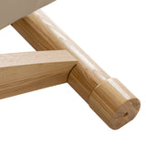 Sillon Siesta Elektrische SPA-Liege – Beige, Hellbraunes Untergestell · Holzuntergestell